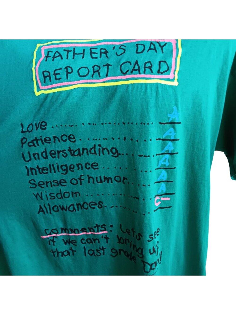 3XL True Vintage Single Stitch T-shirt Buttery Dad Joke T-Shirt 80s 90s Thin